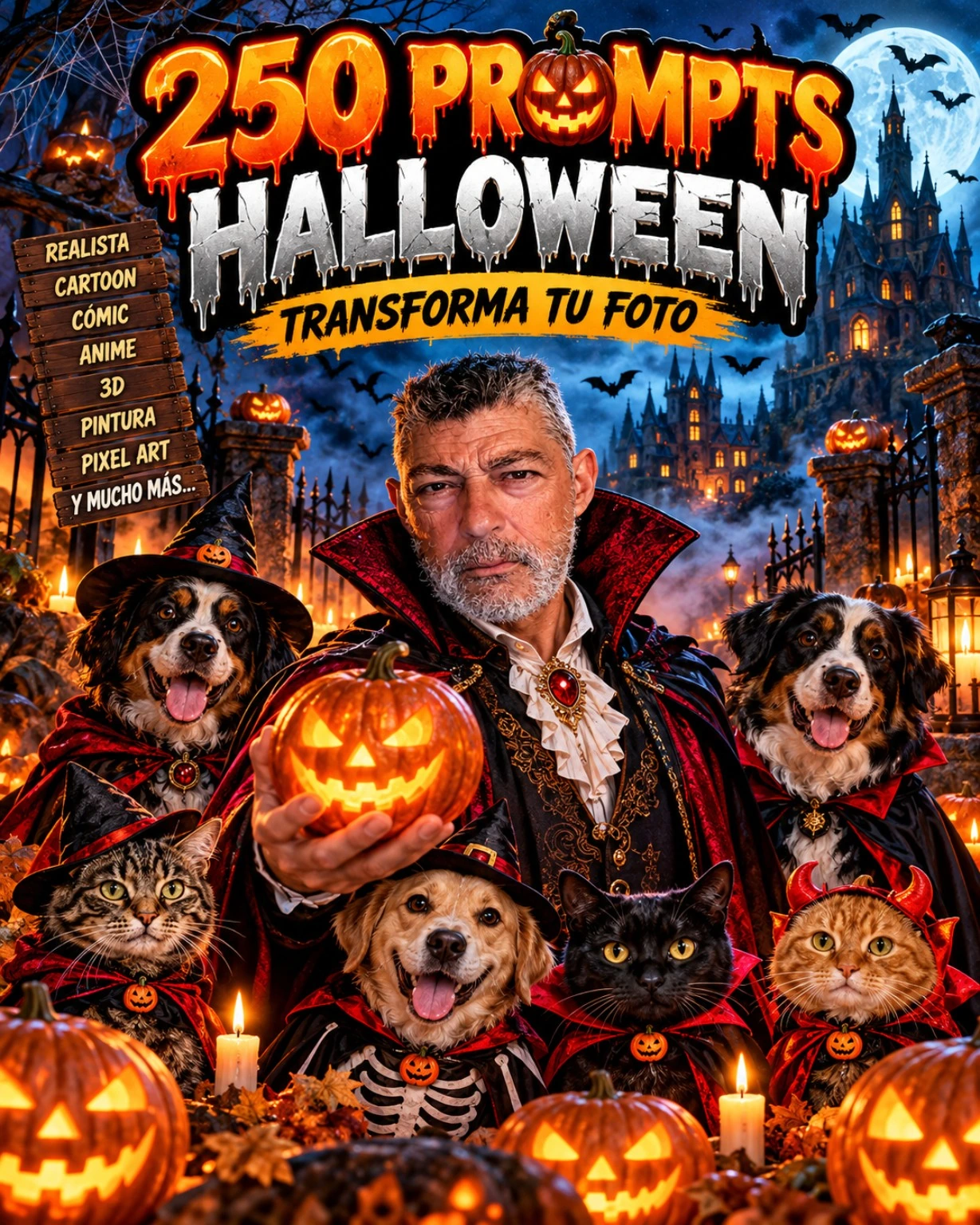 Especial Halloween: 250 Prompts sólo y/o con mascotas